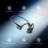 Shokz OpenRun Pro 2 Auriculares Inalámbrico gancho de oreja Deportes Bluetooth Negro, Auriculares con micrófono negro, Inalámbrico, Deportes, 20 - 20000 Hz, 30,3 g, Auriculares, Negro