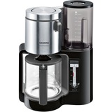 Siemens TC86303 cafetera eléctrica Cafetera de filtro 1,25 L negro/Antracita, Cafetera de filtro, 1,25 L, 1160 W, Antracita, Plata