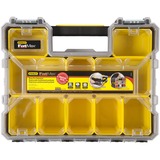 Stanley 1-97-518 pieza pequeña y caja de herramientas Caja para piezas pequeñas Plástico Negro, Transparente, Amarillo negro/Transparente, Caja para piezas pequeñas, Plástico, Negro, Transparente, Amarillo, Bisagra, 446 mm, 357 mm