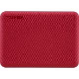 Toshiba Canvio Advance disco duro externo 1000 GB Rojo, Unidad de disco duro rojo, 1000 GB, 2.5", 2.0/3.2 Gen 1 (3.1 Gen 1), Rojo