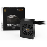 be quiet! SFX POWER 3 450W unidad de fuente de alimentación 20+4 pin ATX Negro, Fuente de alimentación de PC negro, 450 W, 100 - 240 V, 500 W, 50/60 Hz, 6/2.5 A, 6 A