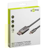 goobay 75707, Cable negro/Plateado