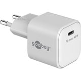 goobay Cargador rápido Nano USB-C PD GaN 45 W blanco