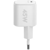goobay Cargador rápido Nano USB-C PD GaN 45 W blanco