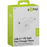 goobay Cargador rápido Nano USB-C PD GaN 45 W blanco