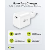goobay Cargador rápido Nano USB-C PD GaN 45 W blanco