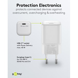 goobay Cargador rápido Nano USB-C PD GaN 45 W blanco