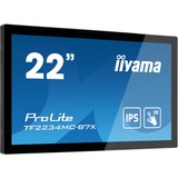 iiyama ProLite TF2234MC-B7X monitor pantalla táctil 54,6 cm (21.5") 1920 x 1080 Pixeles Multi-touch Multi-usuario Negro, Pantalla de gran formato negro, 54,6 cm (21.5"), 350 cd / m², Full HD, LED, 16:9, 1920 x 1080 Pixeles