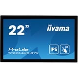 iiyama ProLite TF2234MC-B7X pantalla para PC 54,6 cm (21.5") 1920 x 1080 Pixeles Full HD LED Pantalla táctil Multi-usuario Negro, Pantalla de gran formato negro, 54,6 cm (21.5"), 1920 x 1080 Pixeles, Full HD, LED, 8 ms, Negro