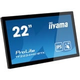 iiyama ProLite TF2234MC-B7X pantalla para PC 54,6 cm (21.5") 1920 x 1080 Pixeles Full HD LED Pantalla táctil Multi-usuario Negro, Pantalla de gran formato negro, 54,6 cm (21.5"), 1920 x 1080 Pixeles, Full HD, LED, 8 ms, Negro