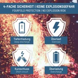 Ansmann Batería Li-Ion Mignon AA tipo 2.000 (mín. 1.800 mAh), paquete de 4 blanco/Violeta