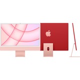 Apple iMac Apple M 61 cm (24") 4480 x 2520 Pixeles 8 GB 512 GB SSD PC todo en uno macOS Big Sur Wi-Fi 6 (802.11ax) Rosa, Sistema MAC rojo/rosado, 61 cm (24"), 4.5K Ultra HD, Apple M, 8 GB, 512 GB, macOS Big Sur
