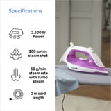 Braun TexStyle 5 SI 5225 PU, Plancha a vapor violeta/blanco