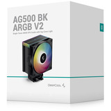 DeepCool AG500 BK ARGB V2, Disipador de CPU negro