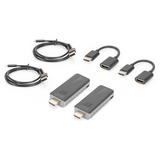 Digitus Extensor de Video Inalámbrico HDMI > HDMI, 50 Metros, Alargador de HDMI negro/Plateado