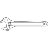 GEDORE Llave ajustable, 12", Llave de tuercas gris oscuro