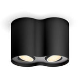 Philips Hue White Ambiance Pilar doble foco, Luz de LED negro