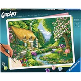 Ravensburger CreArt - Casa de campo junto al río, Pintura 