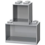 Room Copenhagen LEGO Regal Brick Shelf 8+4, Set, Estante gris claro