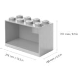 Room Copenhagen LEGO Regal Brick Shelf 8+4, Set, Estante gris claro