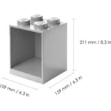 Room Copenhagen LEGO Regal Brick Shelf 8+4, Set, Estante gris claro