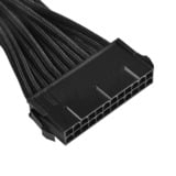 SilverStone 24pin -24pin, 0.3m 0,3 m, Cable alargador negro, 0.3m, 0,3 m, ATX (24-pin), ATX (24-pin), Macho, Hembra, Negro