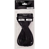 SilverStone 24pin -24pin, 0.3m 0,3 m, Cable alargador negro, 0.3m, 0,3 m, ATX (24-pin), ATX (24-pin), Macho, Hembra, Negro