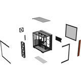 Thermaltake CA-1Z2-00M1WN-WS, Cajas de torre negro/Madera