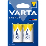 VARTA ENERGY C Batería de un solo uso LR14 Alcalino Batería de un solo uso, LR14, Alcalino, 1,5 V, 2 pieza(s), 50 mm