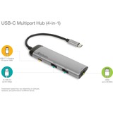 Verbatim 49140 hub de interfaz USB 3.2 Gen 1 (3.1 Gen 1) Type-C, Hub USB plateado/Negro, USB 3.2 Gen 1 (3.1 Gen 1) Type-C, USB 3.2 Gen 1 (3.1 Gen 1) Type-C, Metal, 0,015 m, USB, 5 - 20 V