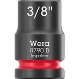 Wera 9608 Barra magnética para dados B Impaktor Imperial 1 juego de dados de 3/8", Llave de tubo negro/Verde