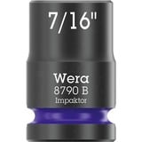 Wera 9608 Barra magnética para dados B Impaktor Imperial 1 juego de dados de 3/8", Llave de tubo negro/Verde