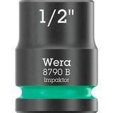 Wera 9608 Barra magnética para dados B Impaktor Imperial 1 juego de dados de 3/8", Llave de tubo negro/Verde