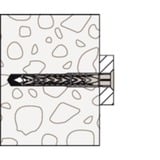 fischer Taco de vástago largo SXRL 8x100 T, Pasador gris claro