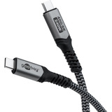 goobay 74210, Cable negro/Gris