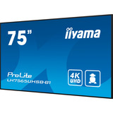 iiyama LH7565UHSB-B1 pantalla de señalización Diseño de quiosco 189,2 cm (74.5") LED Wifi 800 cd / m² 4K Ultra HD Negro Procesador incorporado Android 11 24/7, Pantalla de gran formato negro, Diseño de quiosco, 189,2 cm (74.5"), LED, 3840 x 2160 Pixeles, Wifi, 24/7