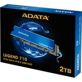 ADATA LEGEND 710 2 TB M.2 PCI Express 3.0 NVMe 3D NAND, Unidad de estado sólido azul/Dorado, 2 TB, M.2, 2400 MB/s