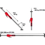 BESSEY STE250, Accesorio plateado/Rojo