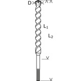 Bosch 2 608 685 870 broca Broca de corte espiral 1 pieza(s), Taladro Taladro, Martillo perforador, Broca de corte espiral, 2,8 cm, 320 mm, Concreto, Albañilería, 20 cm