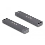 DeLOCK Carcasa externa M.2 NVMe PCle SSD, SATA SSD, Caja de unidades gris