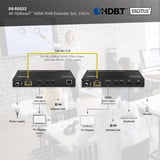 Digitus Set extensor KVM HDMI 4K HDBaseT, Alargador de HDMI negro