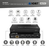 Digitus Set extensor KVM HDMI 4K HDBaseT, Alargador de HDMI negro