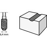 Dremel Cinta abrasiva Ø 6,4 mm, grano 60, con vástago de lijado, Banda de lijado 