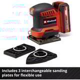 EINHELL TE-OS 18/113 3X Li-Solo, 4460730, Lijadora orbital rojo/Negro
