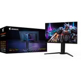 GIGABYTE AORUS FO27Q5P Monitor Gaming OLED QHD – 2560 x 1440, 500Hz, 0,03ms, KVM, 300 cd/m², FreeSync Premium Pro, DisplayHDR True Black 500, DisplayPort 2.1, Monitor de gaming negro, 500Hz, 0,03ms, KVM, 300 cd/m², FreeSync Premium Pro, DisplayHDR True Black 500, DisplayPort 2.1, 68,6 cm (27"), 2560 x 1440 Pixeles, Quad HD, OLED, 0,03 ms, Negro