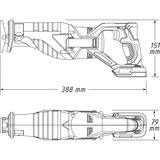 Hazet Sierra sable inalámbrica 18 voltios, Sierra de sable azul/Negro