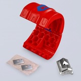 KNIPEX BiX, cortatubos para tubos de plástico y manguitos de sellado, Corta tubos rojo/Azul