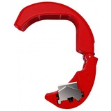 KNIPEX BiX, cortatubos para tubos de plástico y manguitos de sellado, Corta tubos rojo/Azul