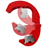 KNIPEX BiX, cortatubos para tubos de plástico y manguitos de sellado, Corta tubos rojo/Azul