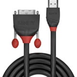 Lindy Cable HDMI a DVI, Black Line negro